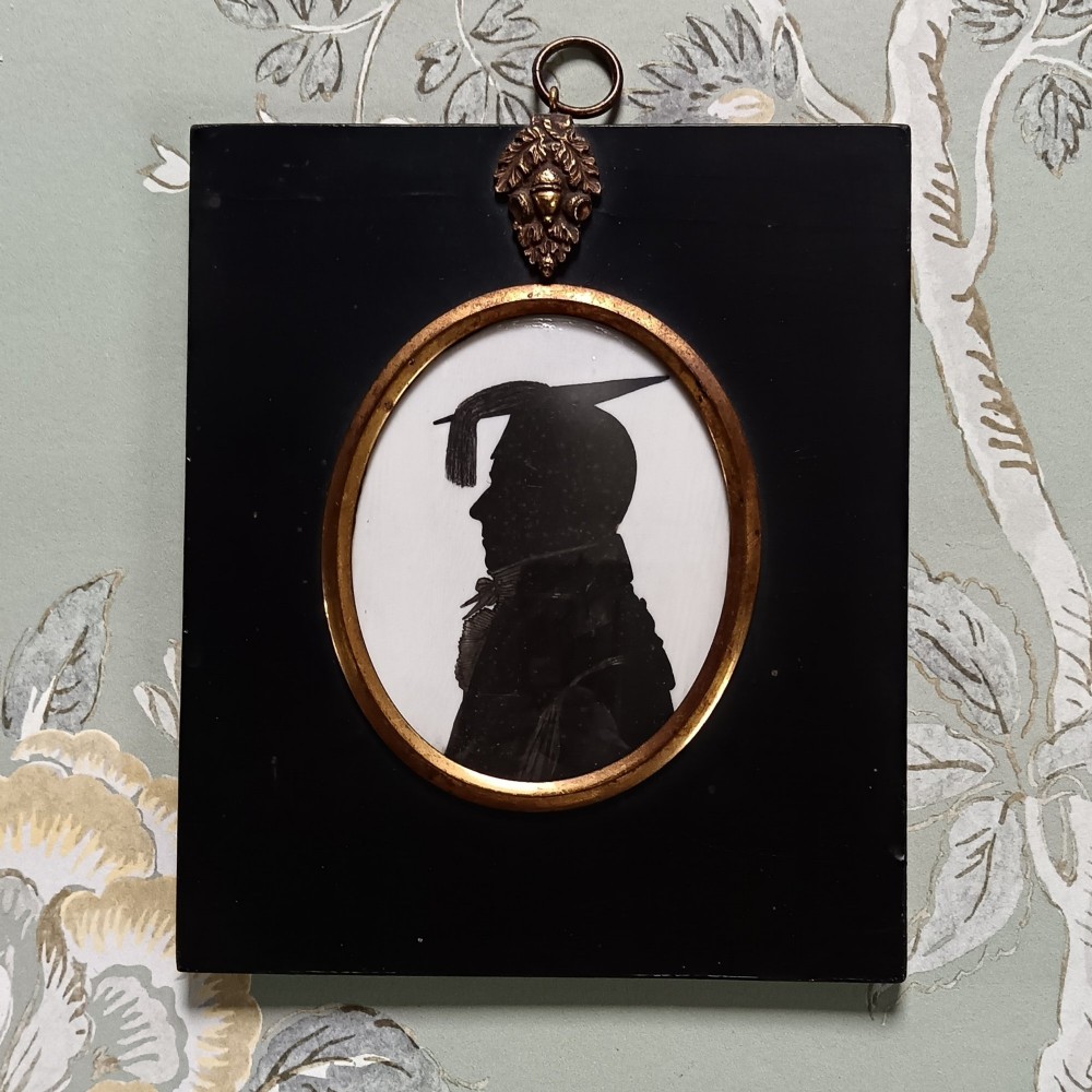C.19th Silhouette Portrait of a Gentleman wearing a Mortarboard