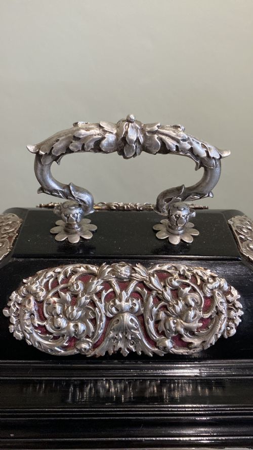 JOHN PEPYS LONDON A FINE LATE 17TH CENT EBONY AND SILVER MOUNTED TABLE CLOCK - ADDITIONAL PHOTO 7