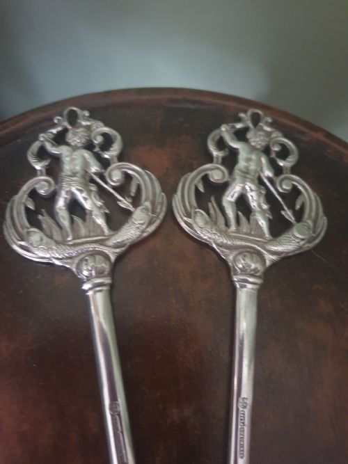 A Pair of Handsome 'Elkington' Silver Plated Game Skewers