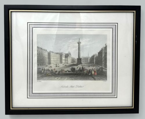 WILLIAM HENRY BARTLETT ANTIQUE SET FOUR COLOUR PRINTS IRELAND DUBLIN VIEWS IRISH - ADDITIONAL PHOTO 4