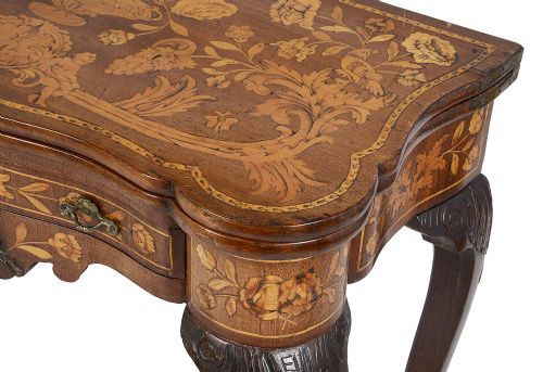 18TH CENTURY DUTCH MARQUETRY INLAID CARD TABLE - ADDITIONAL PHOTO 2