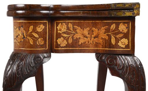 18TH CENTURY DUTCH MARQUETRY INLAID CARD TABLE - ADDITIONAL PHOTO 4