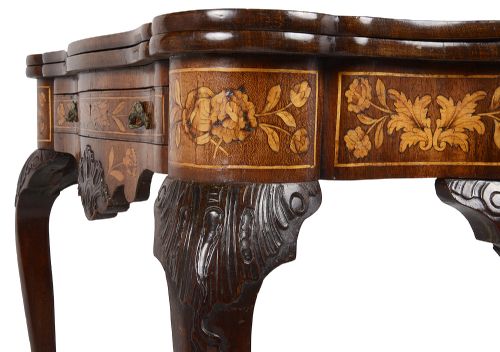 18TH CENTURY DUTCH MARQUETRY INLAID CARD TABLE - ADDITIONAL PHOTO 5