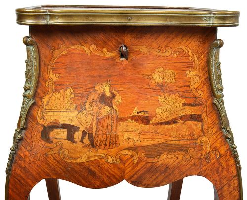 LOUIS XVI STYLE SIDE TABLE CIRCA 1880 - ADDITIONAL PHOTO 4