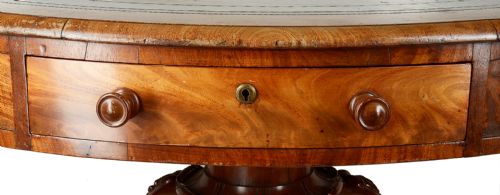 VICTORIAN MAHOGANY DRUM TABLE - ADDITIONAL PHOTO 1