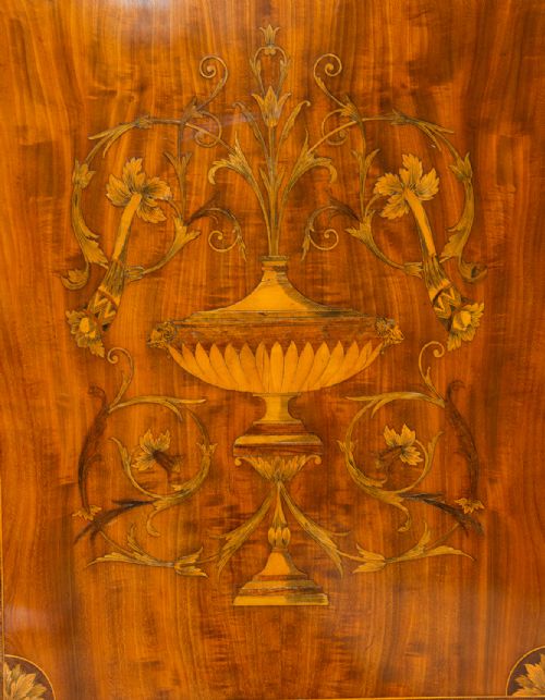 FINE GEORGIAN MAHOGANY INLAID LIBRARY BOOKCASE CIRCA 1800 - ADDITIONAL PHOTO 2