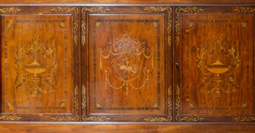 FINE GEORGIAN MAHOGANY INLAID LIBRARY BOOKCASE CIRCA 1800 - ADDITIONAL PHOTO 7