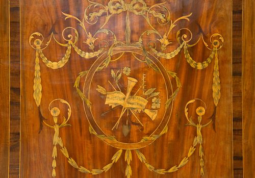 FINE GEORGIAN MAHOGANY INLAID LIBRARY BOOKCASE CIRCA 1800 - ADDITIONAL PHOTO 8