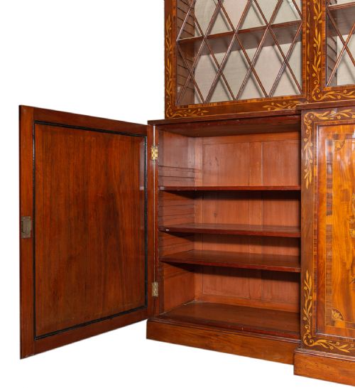 FINE GEORGIAN MAHOGANY INLAID LIBRARY BOOKCASE CIRCA 1800 - ADDITIONAL PHOTO 15