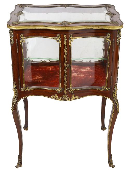 FRENCH 19TH CENTURY MAHOGANY DISPLAY CABINET - ADDITIONAL PHOTO 1