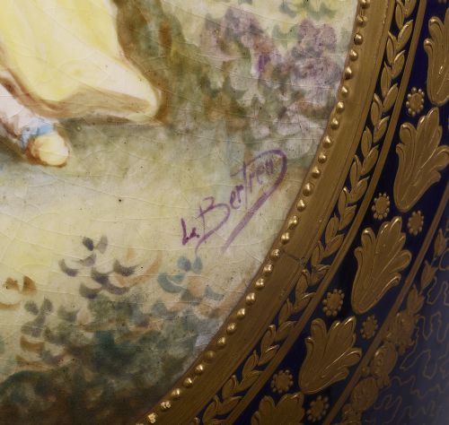 LARGE PAIR 19TH CENTURY FRENCH SEVRES STYLE VASES - ADDITIONAL PHOTO 4