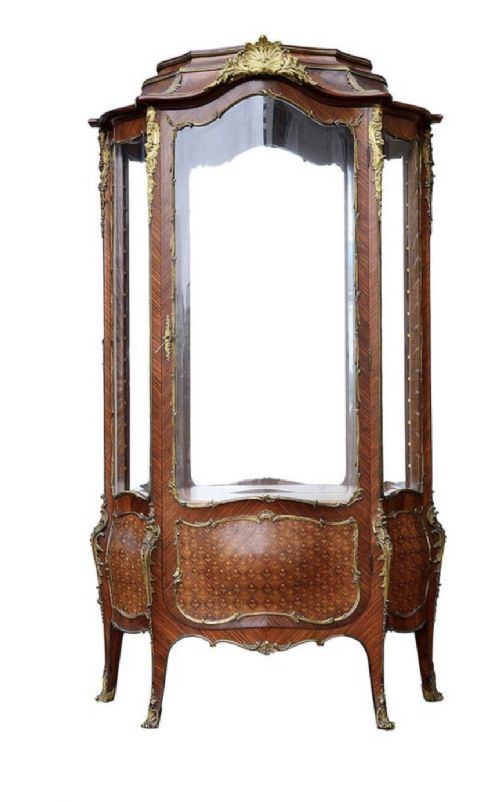 FRENCH LINKE INFLUENCED VITRINE 19TH CENTURY