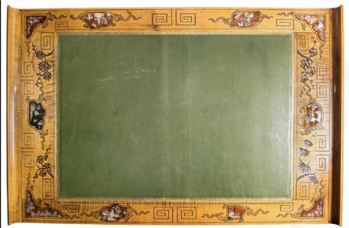 JAPANNED 19TH CENTURY PEDESTAL DESK ATTRIBUTED TO VIARDOT - ADDITIONAL PHOTO 3