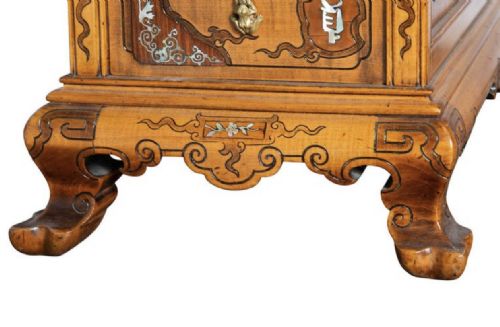 JAPANNED 19TH CENTURY PEDESTAL DESK ATTRIBUTED TO VIARDOT - ADDITIONAL PHOTO 8