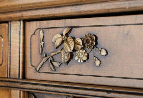JAPANNED 19TH CENTURY PEDESTAL DESK ATTRIBUTED TO VIARDOT - ADDITIONAL PHOTO 10