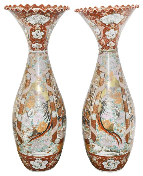 LARGE PAIR JAPANESE KUTANI VASES CIRCA 1900 54 - ADDITIONAL PHOTO 3