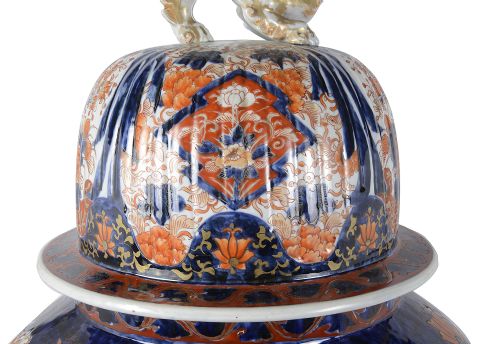 LARGE 19TH CENTURY JAPANESE IMARI VASE ON STAND 45 - ADDITIONAL PHOTO 5