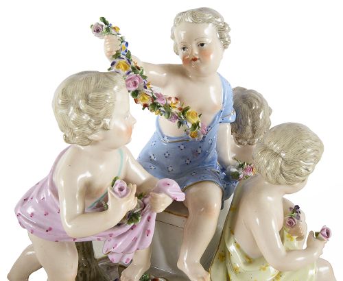 MEISSEN SET OF THE FOUR SEASONS PORCELAIN FIGURES 19TH CENTURY - ADDITIONAL PHOTO 6