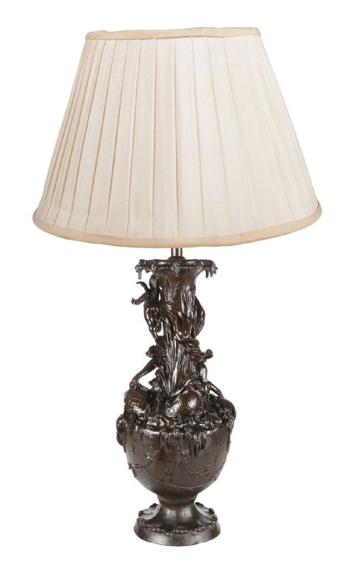 19TH CENTURY BRONZED VASE LAMP OF THE GODDESS AMPHITRITE - ADDITIONAL PHOTO 5