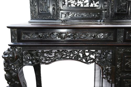 19TH CENTURY CHINESE HARDWOOD DESK - ADDITIONAL PHOTO 4