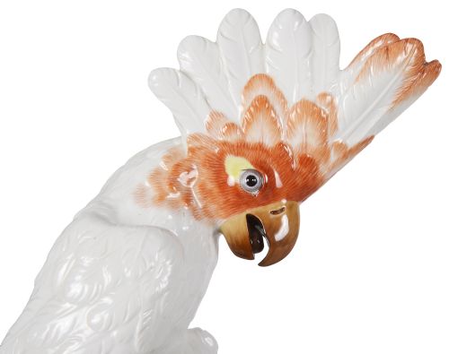 PAIR 19TH CENTURY MEISSEN PORCELAIN COCKATOOS - ADDITIONAL PHOTO 2