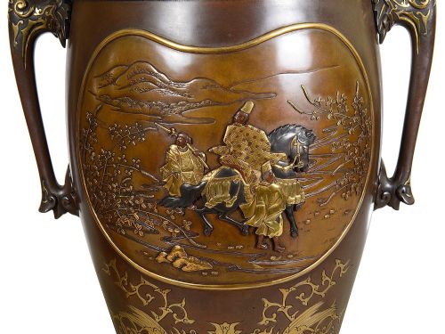 TWO MIYAO BRONZE VASES - ADDITIONAL PHOTO 3