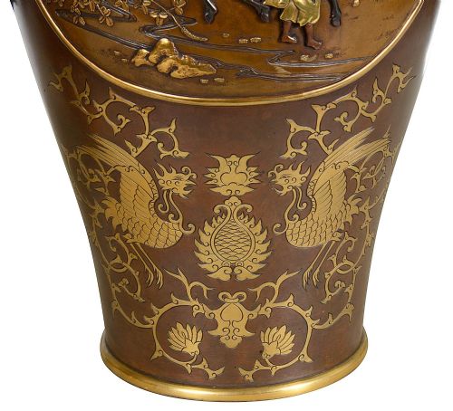 TWO MIYAO BRONZE VASES - ADDITIONAL PHOTO 4