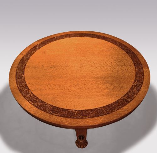 A FINE MID 19TH CENTURY BIRDSEYE MAPLE CENTRE TABLE - ADDITIONAL PHOTO 1