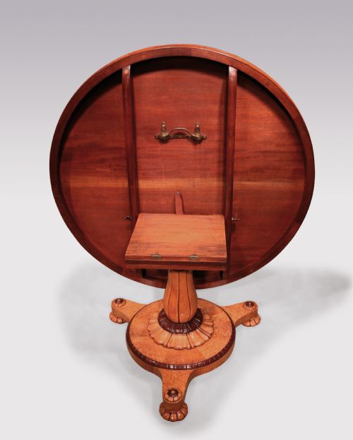 A FINE MID 19TH CENTURY BIRDSEYE MAPLE CENTRE TABLE - ADDITIONAL PHOTO 3