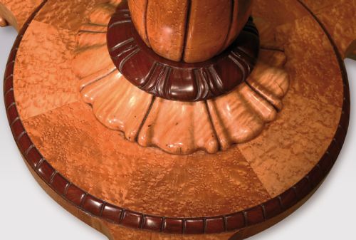 A FINE MID 19TH CENTURY BIRDSEYE MAPLE CENTRE TABLE - ADDITIONAL PHOTO 5