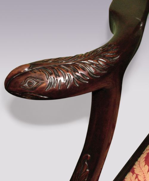 PAIR OF CHIPPENDALE STYLE MAHOGANY ARMCHAIRS - ADDITIONAL PHOTO 2