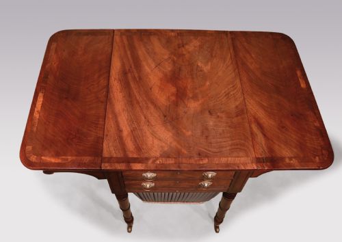 REGENCY MAHOGANY WORK TABLE - ADDITIONAL PHOTO 2
