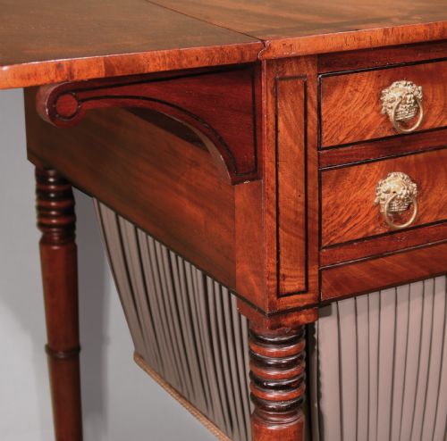 REGENCY MAHOGANY WORK TABLE - ADDITIONAL PHOTO 4