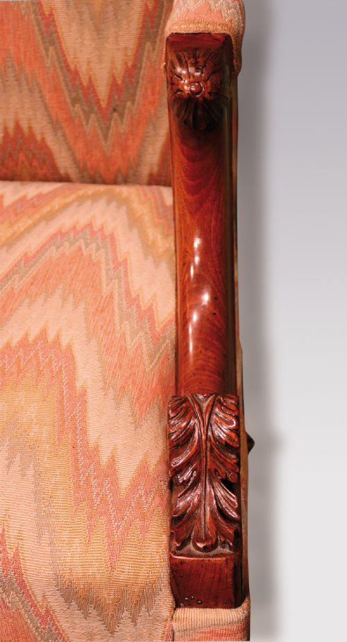 18TH CENTURY MAHOGANY GAINSBOROUGH ARMCHAIR - ADDITIONAL PHOTO 4