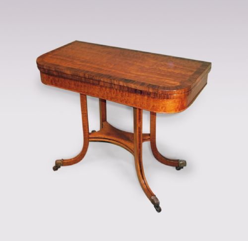 REGENCY PERIOD MAHOGANY CARD TABLE