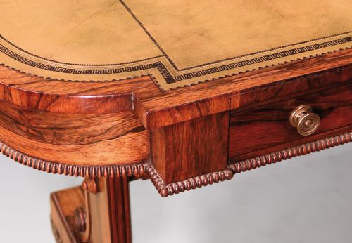 AN EARLY 19TH CENTURY REGENCY PERIOD ROSEWOOD WRITING TABLE - ADDITIONAL PHOTO 3