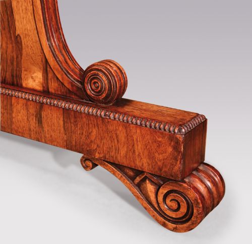 AN EARLY 19TH CENTURY REGENCY PERIOD ROSEWOOD WRITING TABLE - ADDITIONAL PHOTO 4