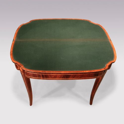 A FINE SHERATON PERIOD ROSEWOOD CARD TABLE - ADDITIONAL PHOTO 2