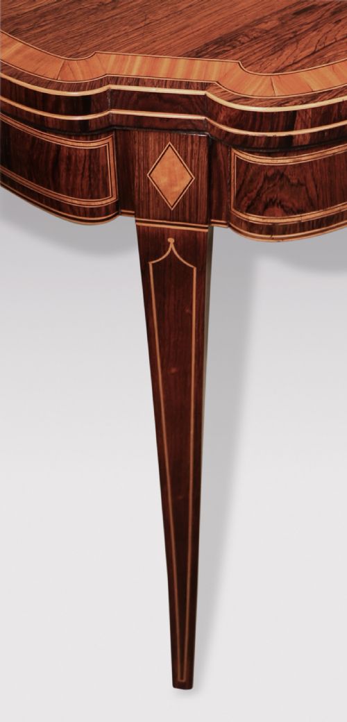 A FINE SHERATON PERIOD ROSEWOOD CARD TABLE - ADDITIONAL PHOTO 4
