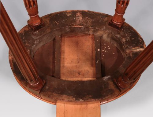 A GEORGE III PERIOD OVAL SATINWOOD KETTLESTAND - ADDITIONAL PHOTO 7