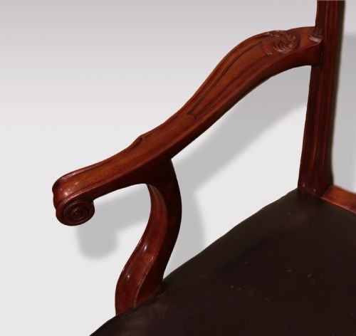 A SET OF 6 SINGLE AND 2 ARM CHIPPENDALE REVIVAL MAHOGANY DINING CHAIRS - ADDITIONAL PHOTO 6