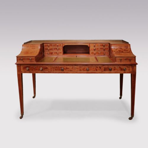 ANTIQUE GEORGE III PERIOD MAHOGANY CARLTON HOUSE WRITING DESK - ADDITIONAL PHOTO 7