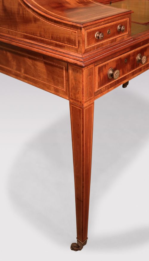 ANTIQUE GEORGE III PERIOD MAHOGANY CARLTON HOUSE WRITING DESK - ADDITIONAL PHOTO 10
