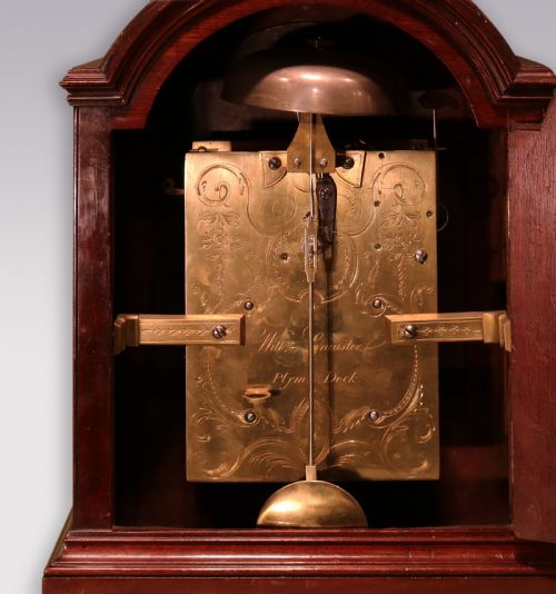 ANTIQUE GEORGE III PERIOD MAHOGANY BRACKET CLOCK - ADDITIONAL PHOTO 4