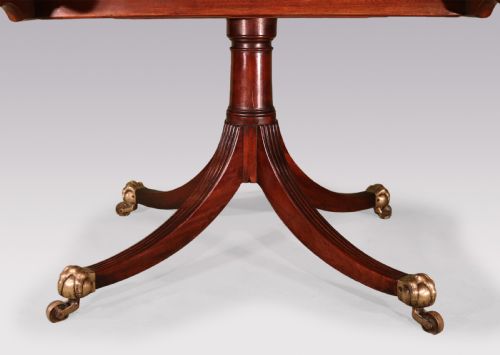 ANTIQUE GEORGE III PERIOD FIGURED MAHOGANY OVAL BREAKFAST TABLE - ADDITIONAL PHOTO 5