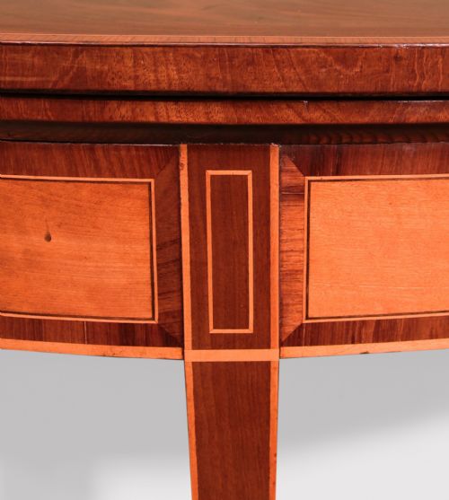 ANTIQUE SHERATON PERIOD MAHOGANY CARDCONSOLE TABLE - ADDITIONAL PHOTO 4