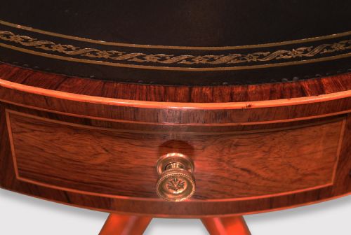 ANTIQUE REGENCY PERIOD ROSEWOOD DRUM TABLE - ADDITIONAL PHOTO 2