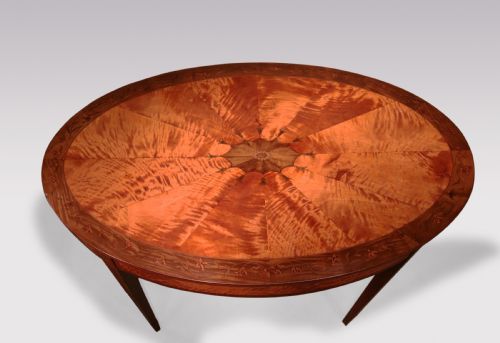ANTIQUE 19TH CENTURY SATINWOOD OVAL OCCASIONAL TABLE - ADDITIONAL PHOTO 3