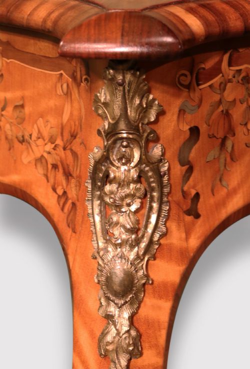ANTIQUE MID 19TH CENTURY SATINWOOD MARQUETRY AND CALAMANDER WRITING TABLE - ADDITIONAL PHOTO 7