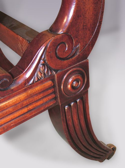 PAIR OF REGENCY PERIOD MAHOGANY SLIDING LIBRARY ARMCHAIRS - ADDITIONAL PHOTO 1